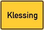 Place name sign Klessing