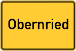 Place name sign Obernried