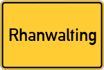 Place name sign Rhanwalting