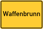 Place name sign Waffenbrunn