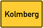 Place name sign Kolmberg, Oberpfalz