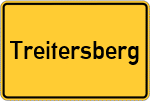 Place name sign Treitersberg, Oberpfalz