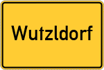 Place name sign Wutzldorf, Oberpfalz