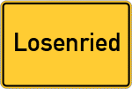 Place name sign Losenried, Oberpfalz