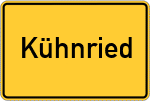 Place name sign Kühnried