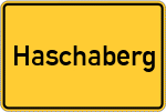 Place name sign Haschaberg