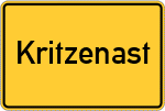 Place name sign Kritzenast