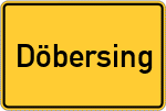 Place name sign Döbersing