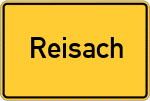 Place name sign Reisach, Oberpfalz