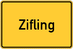 Place name sign Zifling, Oberpfalz