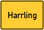 Place name sign Harrling, Niederbayern