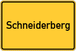 Place name sign Schneiderberg