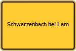 Place name sign Schwarzenbach bei Lam, Oberpfalz
