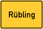 Place name sign Rübling