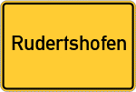 Place name sign Rudertshofen