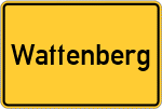Place name sign Wattenberg, Oberpfalz