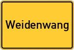 Place name sign Weidenwang