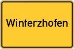 Place name sign Winterzhofen