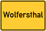 Place name sign Wolfersthal