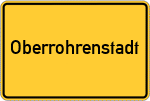 Place name sign Oberrohrenstadt