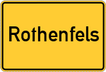 Place name sign Rothenfels