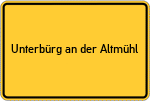 Place name sign Unterbürg an der Altmühl