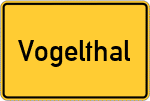 Place name sign Vogelthal
