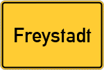 Place name sign Freystadt