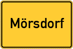 Place name sign Mörsdorf, Mittelfranken