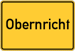 Place name sign Obernricht