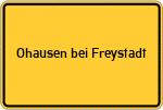 Place name sign Ohausen bei Freystadt, Oberpfalz