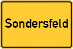 Place name sign Sondersfeld, Oberpfalz