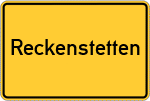 Place name sign Reckenstetten