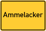 Place name sign Ammelacker, Oberpfalz