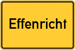 Place name sign Effenricht, Oberpfalz