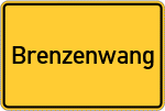 Place name sign Brenzenwang, Oberpfalz