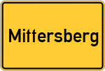 Place name sign Mittersberg