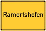 Place name sign Ramertshofen, Oberpfalz