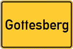 Place name sign Gottesberg