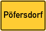 Place name sign Pöfersdorf