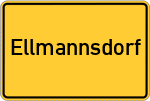 Place name sign Ellmannsdorf, Oberpfalz