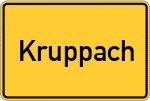 Place name sign Kruppach, Oberpfalz
