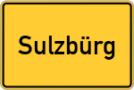 Place name sign Sulzbürg, Oberpfalz