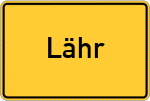 Place name sign Lähr, Oberpfalz