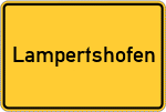 Place name sign Lampertshofen