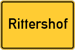 Place name sign Rittershof, Oberpfalz