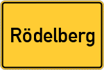 Place name sign Rödelberg