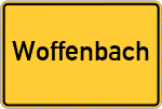 Place name sign Woffenbach