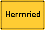 Place name sign Herrnried, Oberpfalz