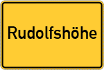 Place name sign Rudolfshöhe, Oberpfalz